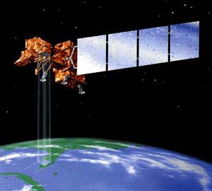 Concepto artístico de Landsat 7.