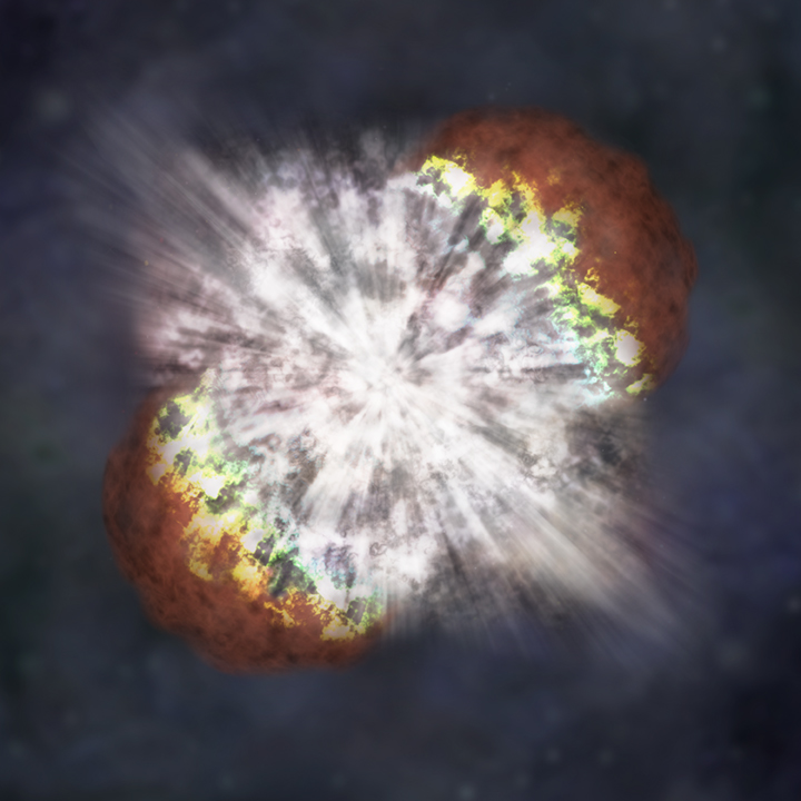 real supernova in space