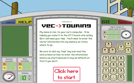 Vec-Touring game screenshot.