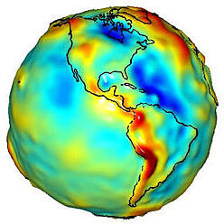 A gravity map of Earth made with data from the GRACE mission